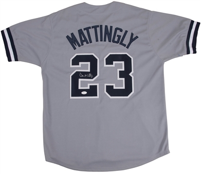 Don Mattingly Signed New York Yankees Road Jersey (JSA)